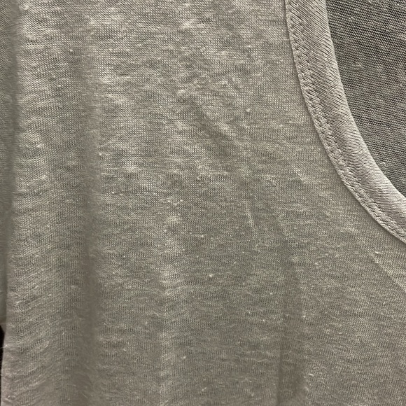 NWT Pale Army Green Linen SS Top - Picture 3 of 4